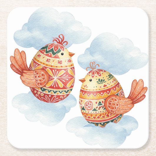 Osterfest Rechteckiger Pappuntersetzer (Vorderseite)