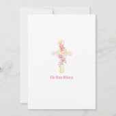 Osterfest Rosa Orchideenflora Einladung (Rückseite)