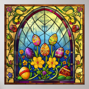 Osterfestes Glasposter Poster