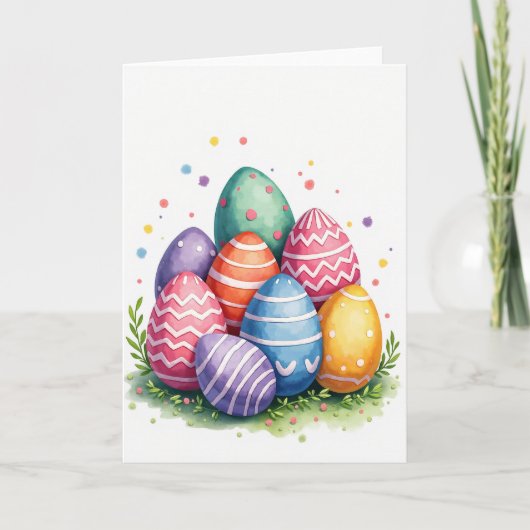 Osterfestliche Eier Frühling Karte (Vorderseite)