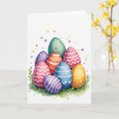 Osterfestliche Eier Frühling Karte (Gelbe Blume)