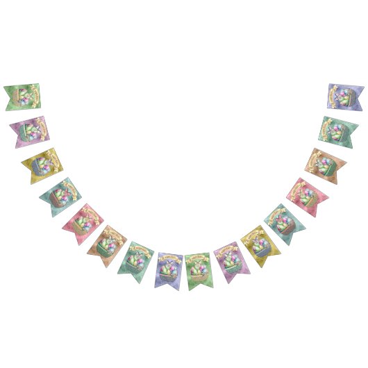 Osterfestlichkeiten in Mohn: bunte Jagdfahnen Wimpelkette (Alle)