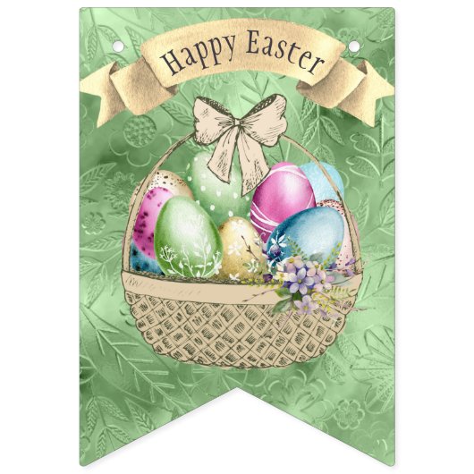 Osterfestlichkeiten in Mohn: bunte Jagdfahnen Wimpelkette (Erste Fahne)