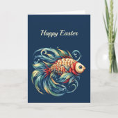 Osterfisch-Illustration Feiertagskarte (Vorderseite)
