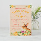 Osterfloral Brunch Party Einladung (Stehend Vorderseite)