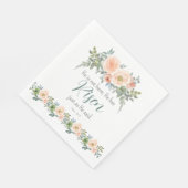 Osterfloral Er hat Rised Scripting Wasserfarbe Serviette (Ecke)