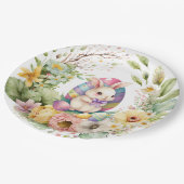 Osterfloral Pappteller (Schrägansicht)