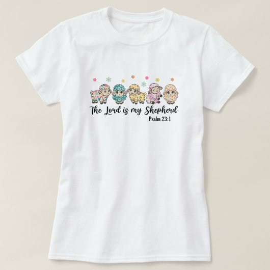 Osterfloralschaf Christlich T-Shirt (Design vorne)