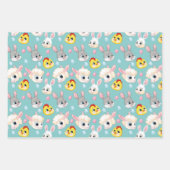 Osterflöten und -tiere geschenkpapier set (Vorderseite 2)