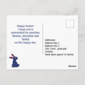 Osterfolklore mit 2 blauen Bündeln 🐰 benutzerdefi Postkarte (Rückseite)