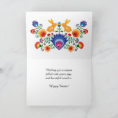 🐰 Osterfolklore mit 2 Bundneys, orange Karte (Innenseite)