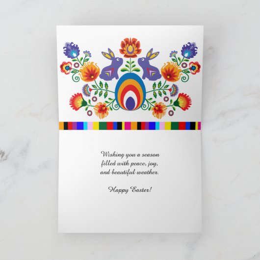 🐰 Osterfolklore mit 2 Bundnien, Karte (Innenseite)