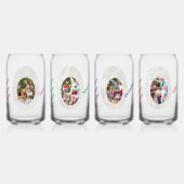 Osterfoto von Hase und Kind im ovalen Rahmen Dosenglas (Hinten)