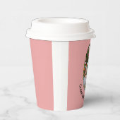 Osterfoto von Hase und Kind im ovalen Rahmen Pappbecher (Rechts)