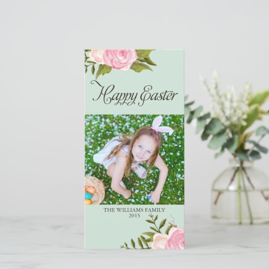 Osterfotos Feiertagskarte (Stehend Vorderseite)