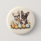 Osterfranzösische Bulldogs Button (Vorderseite)