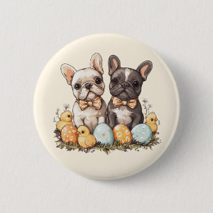 Osterfranzösische Bulldogs Button