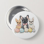 Osterfranzösische Bulldogs Button (Vorne & Hinten)