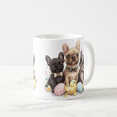 Osterfranzösische Bulldogs Kaffeetasse (VorderseiteRechts)
