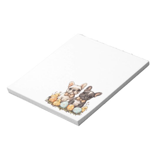 Osterfranzösische Bulldogs Notizblock (Rotiert)