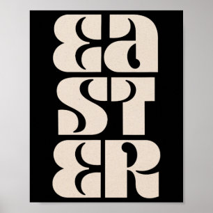 Osterfreude Lebendige Blockbuchstaben-Feier Poster