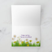 Osterfreude mit Eiern und Küken Feiertagskarte (Innenseite)