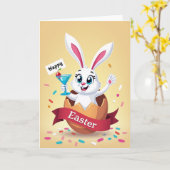 Osterfreudekarte Bunny Burst Karte (Gelbe Blume)