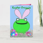 Osterfroggie Feiertagskarte (Vorderseite)