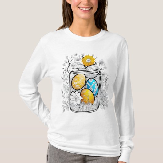 Osterfrüchte Blume & Eier Lebender Frühling T-Shirt (Vorderseite)