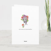 Osterfrühling Italienischer Windhund Whippet Blume Karte (Rückseite)