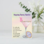 Osterfrühling Martini Cocktail Rezept Postkarte (Stehend Vorderseite)