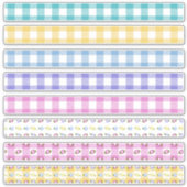 Osterfrühlingsblüten Plaid Aufkleber (Vorderseite)