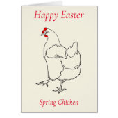 Osterfrühlingshähnchen, einfach zeichnend (Vorne)