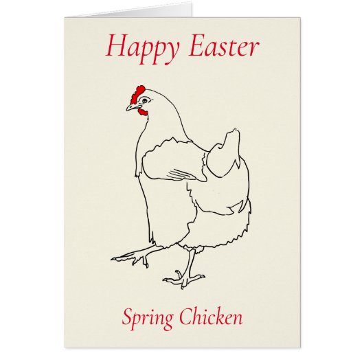 Osterfrühlingshähnchen, einfach zeichnend (Vorne)