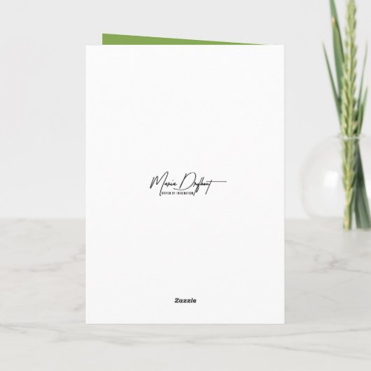 Osterfrühlingskrank Karte (Rückseite)