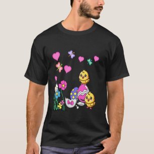 Osterfrühlingsküken Ostereier Blumen Kinder C T-Shirt