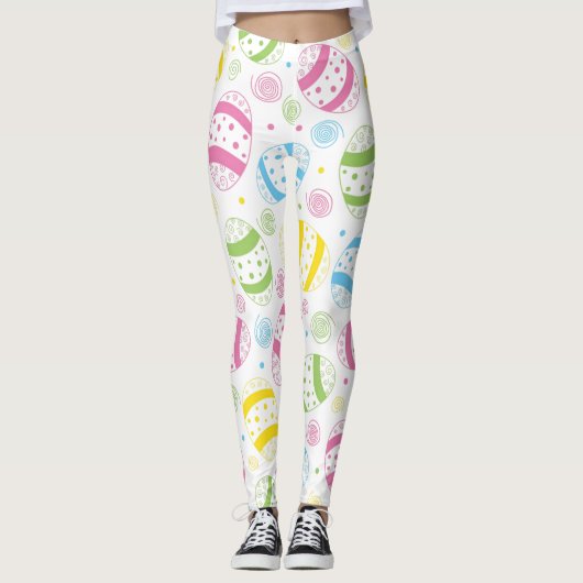 Osterfrühlingsmuster Leggings (Vorderseite)