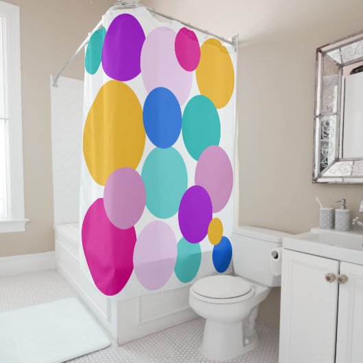 Osterfrühlingspunkte Polka Dots Duschvorhang (Beispiel)