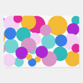 Osterfrühlingspunkte Polka Dots Geschenkpapier Set (Vorderseite)