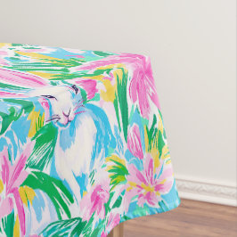 Osterfrühlingssaison Bunnies Blume Preppy Tischdecke