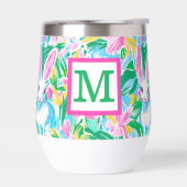 Osterfrühlingssäule Blume Preppy Monogram (Links)
