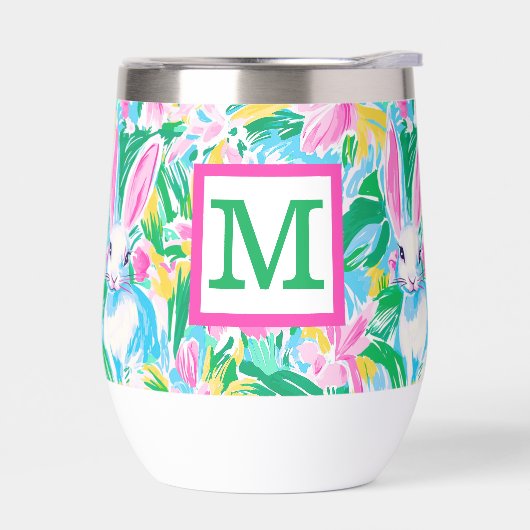 Osterfrühlingssäule Blume Preppy Monogram (Links)