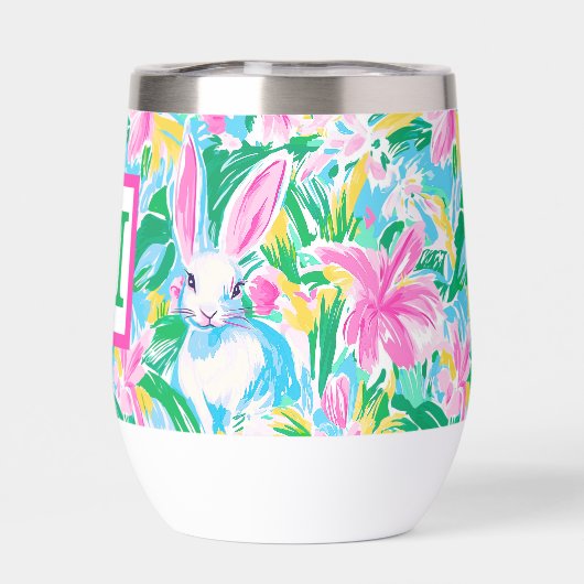 Osterfrühlingssäule Blume Preppy Monogram (Rückseite)