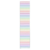 Osterfrühlingssäule Rainbow Stripes Kurzer Tischläufer (Vorderseite)