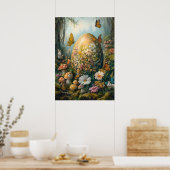 Osterfrühlingswald Natur Malerei Poster (Küche)