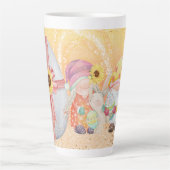 Osterfrühlingthema Gnome Sonnenblume Ostereier Milchtasse (Vorderseite)