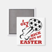 Osterfußball Niedlich bekomme ich ein Kick aus Ost Magnet (Vorderseite/Rückseite)