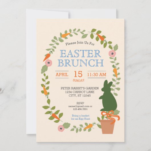 Ostergarten - Einladung (Vorderseite)