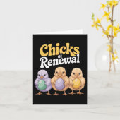 Ostergebäck Hühnchen Karte (Gelbe Blume)