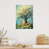 Ostergeblasene Ei Hunt Rabbit Poster (Küche)